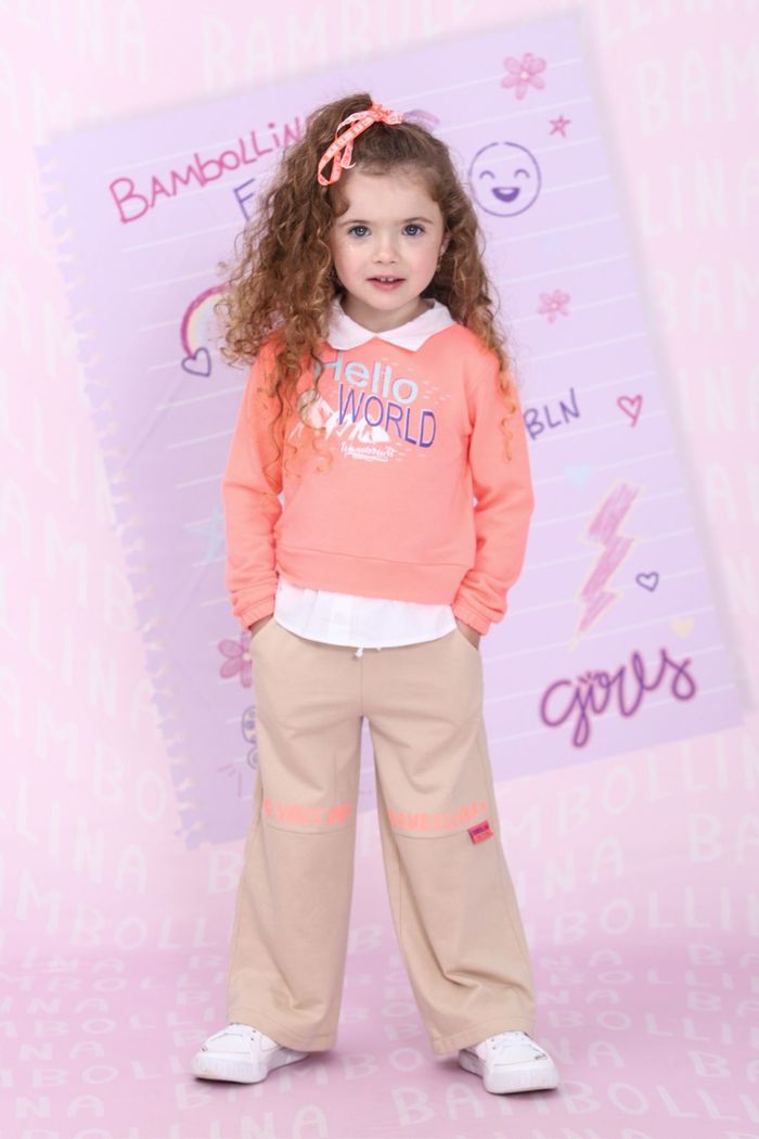 Moletom com gola de camisa