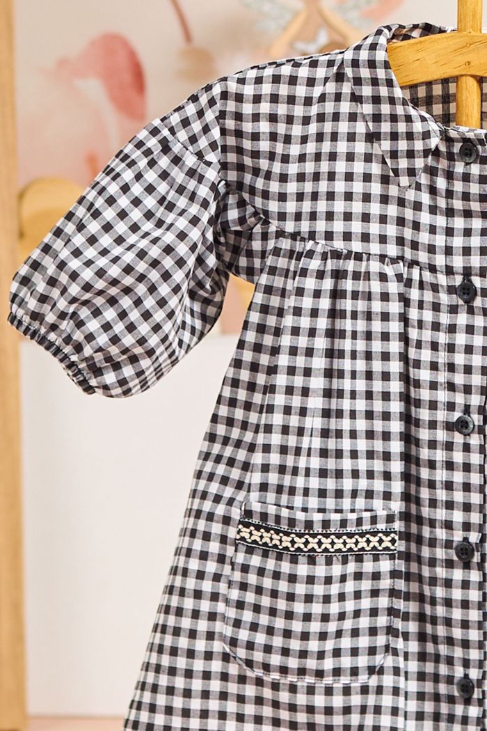 Vestido de tricoline xadrez