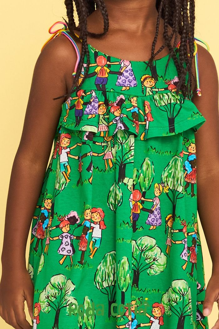 Vestido estampa roda cotia