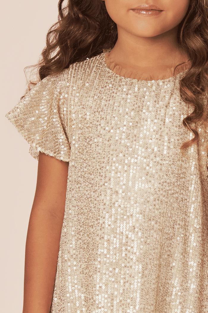 Vestido de paetês com forro modal suede