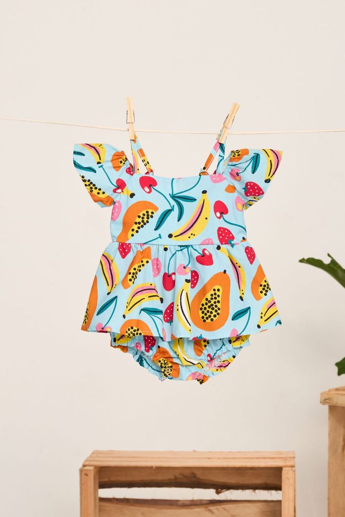 Macaquinho de tricoline estampado