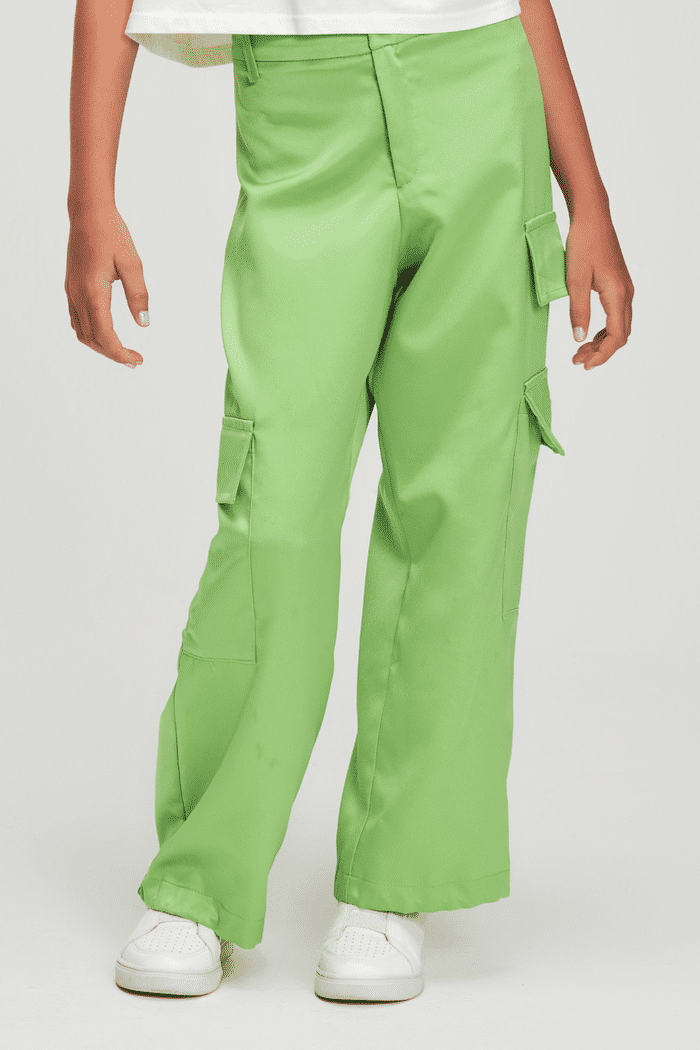 Calça cargo de malha crepe