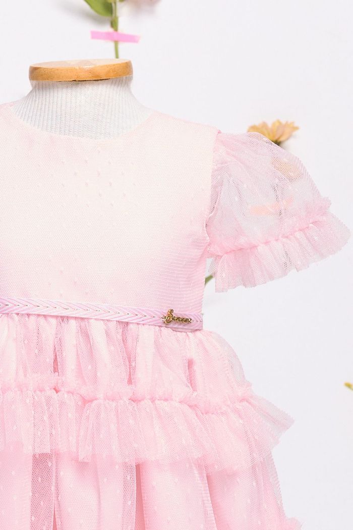 Vestido de tule poá