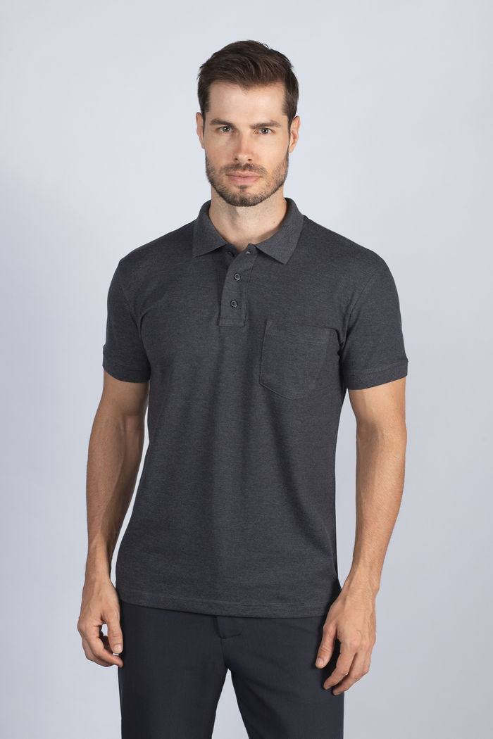 Camisa Polo Masculina Piquê Flex BCI com Elastano e Bolso