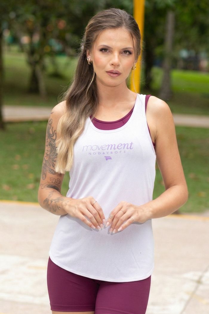 Regata Feminina Fitt-Dry Poliamida String Furadinho