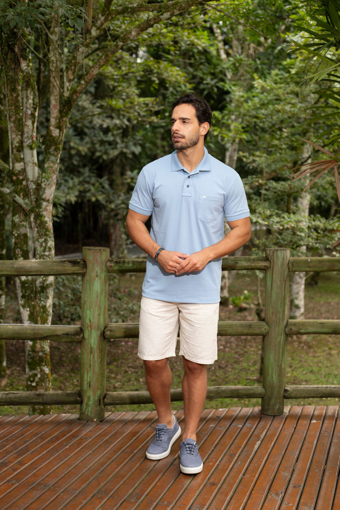 Camisa Polo com Bolso