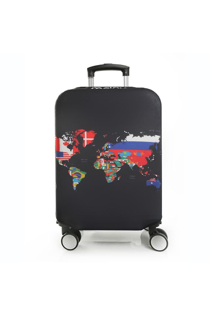 Capa de Mala Maloa Alça Tradicional Bandeiras Paises Preta