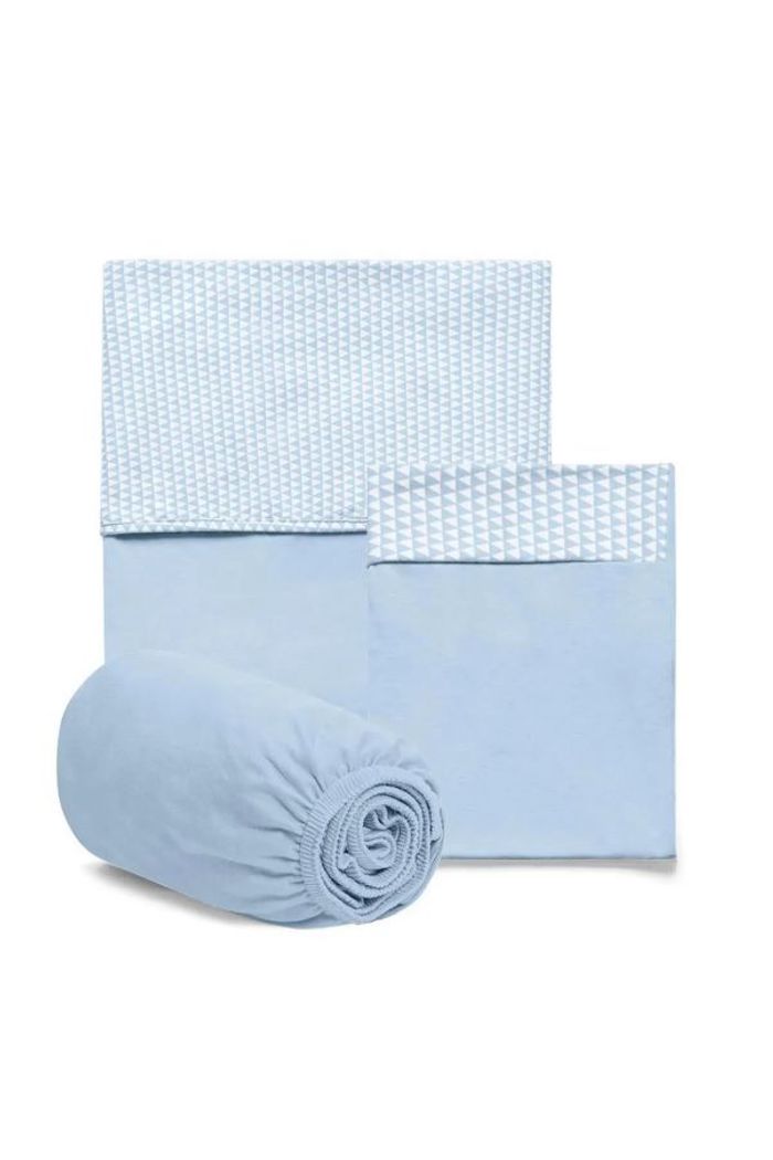Jogo de Lençol com 3 Peças Lembranças de Infância Azul