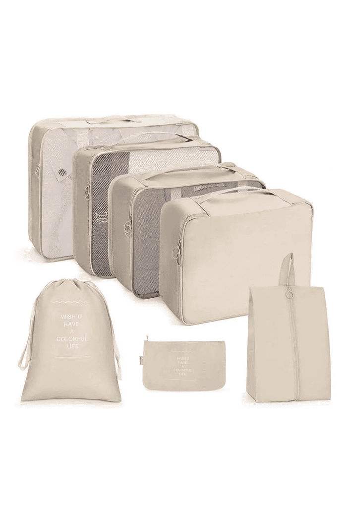 Kit Organizador de Mala 7 Peças com Cinta