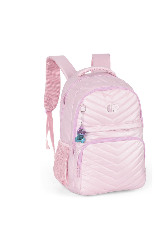 Mochila Escolar Juvenil Notebook UP4YOU Rosa Metalizado
