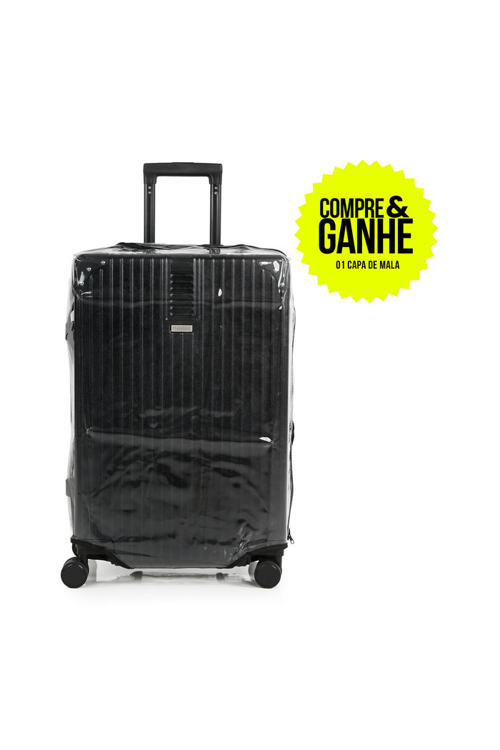 Compre Mala de Viagem Toronto Grande 32kg Preto e Ganhe 1 Capa Transparente
