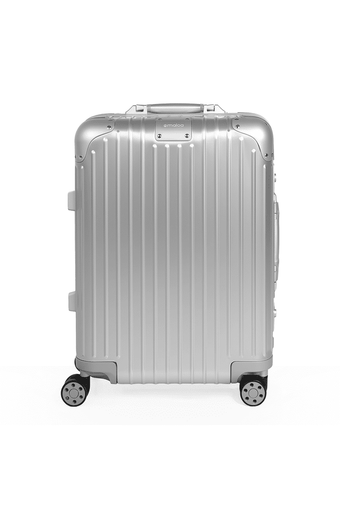 Mala de Viagem Pequena de Bordo 10 kg em Aluminio Dubai Maloa Prata