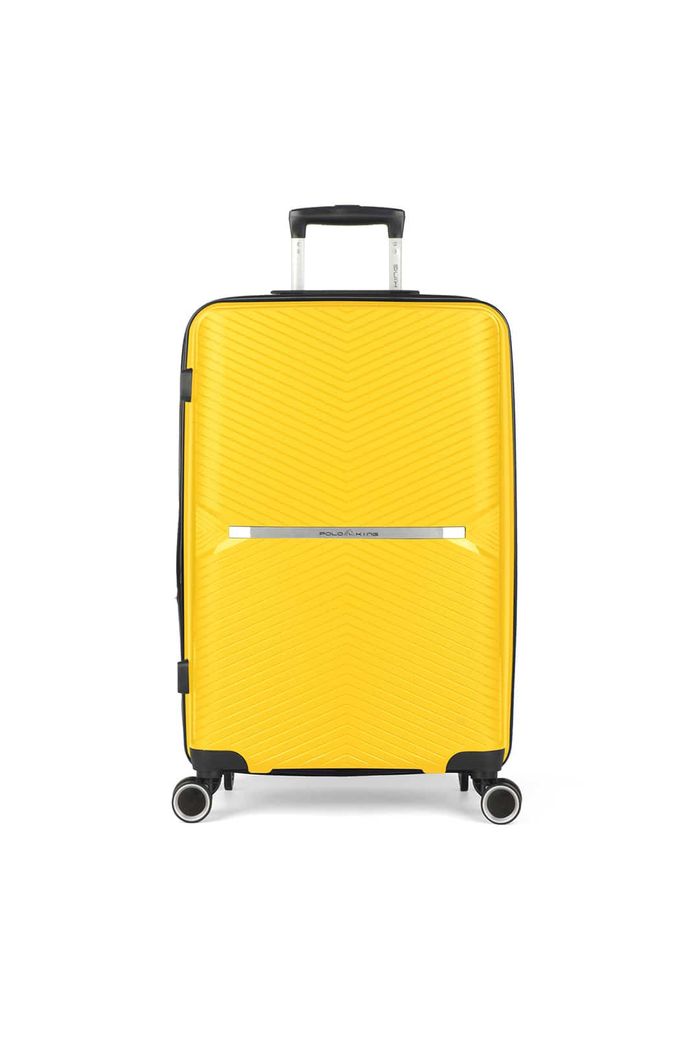 Mala De Viagem Grande 32kg em Polipropileno Milão Amarelo com Expansor