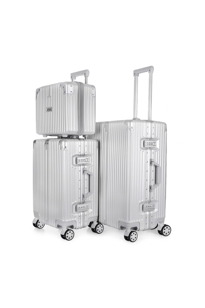 Kit de Viagem com 3 Peças Policarbonato ABS Noruega Maloa Prata