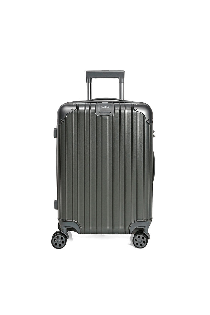 Mala de Viagem Pequena de Bordo 10kg ABS Policarbonato com Expansor Brasil Maloa Chumbo