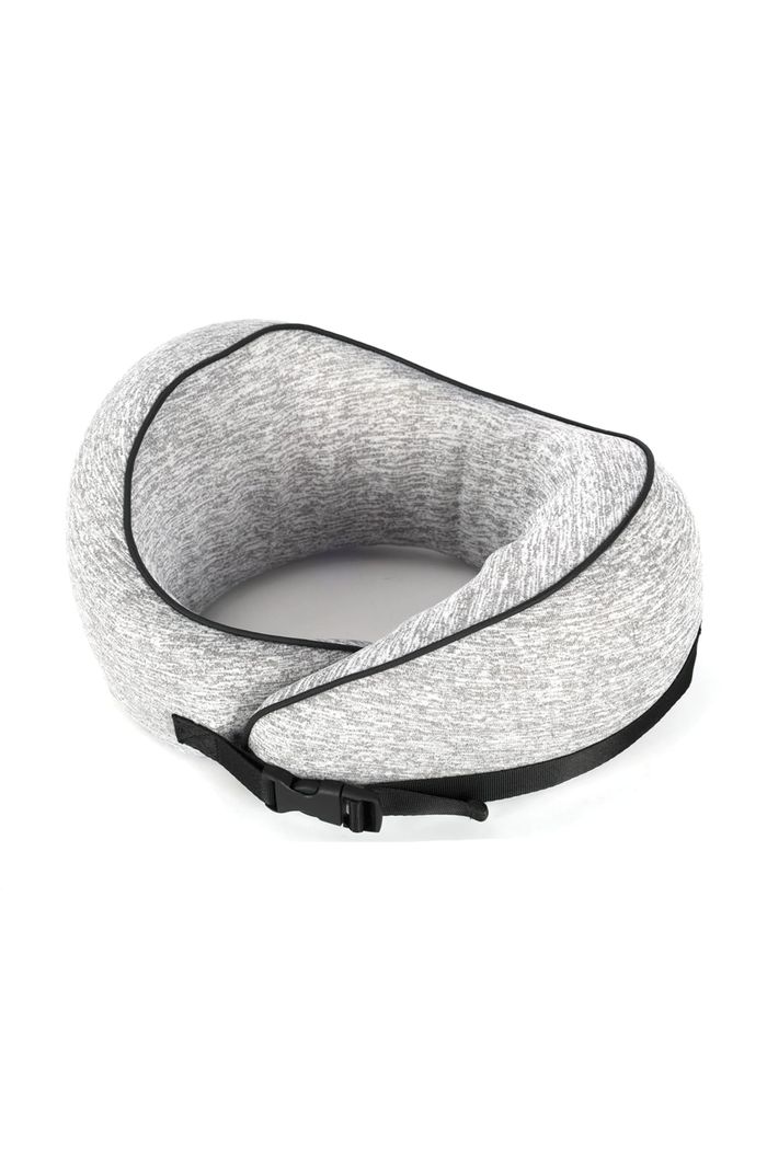 Almofada de Pescoço com Case para Guardar Cinza