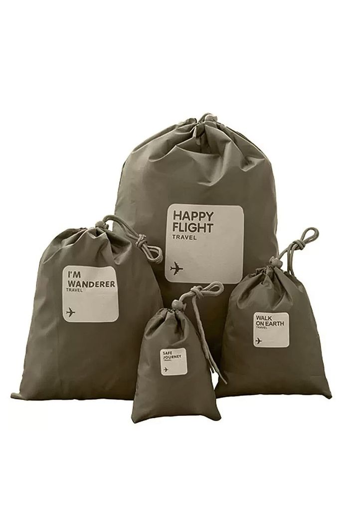 Kit Sacos Organizadores 4 Peças Color Marrom