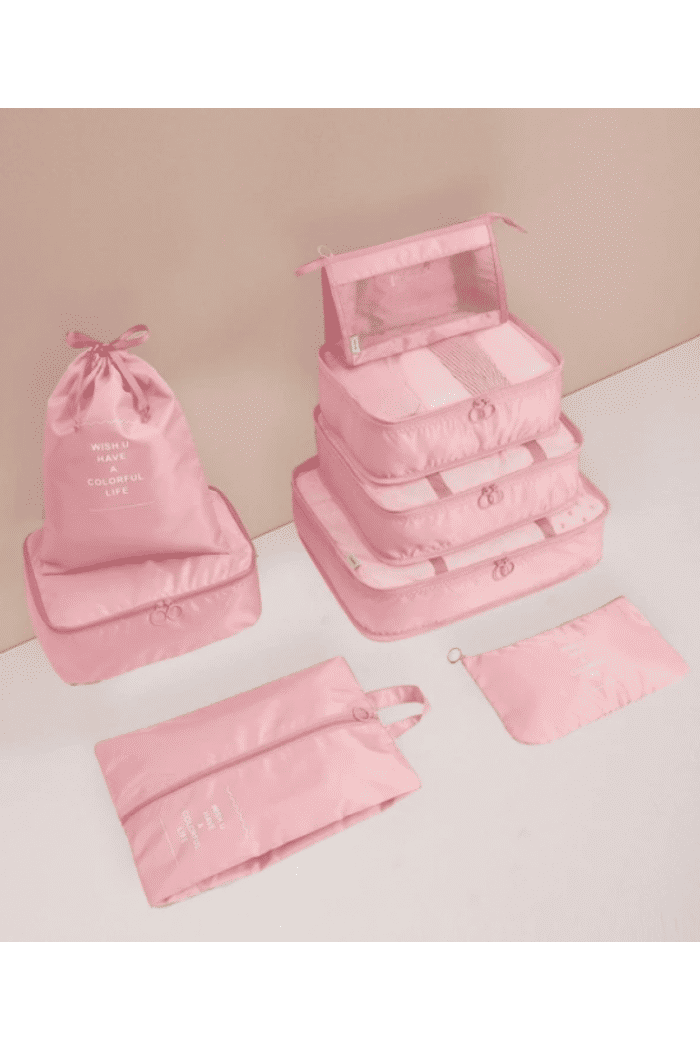 Kit Organizador de Mala 8 Peças com cinta