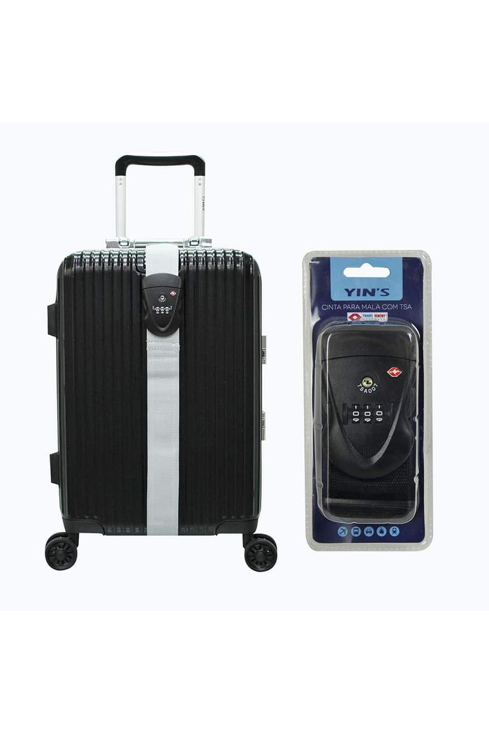 Cinta para Mala com TSA Cinza