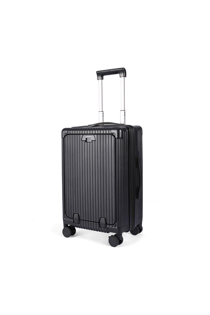 Mala de Viagem Pequena de Bordo 10 kg em Policarbonato com Compressor Malta Maloa Preto