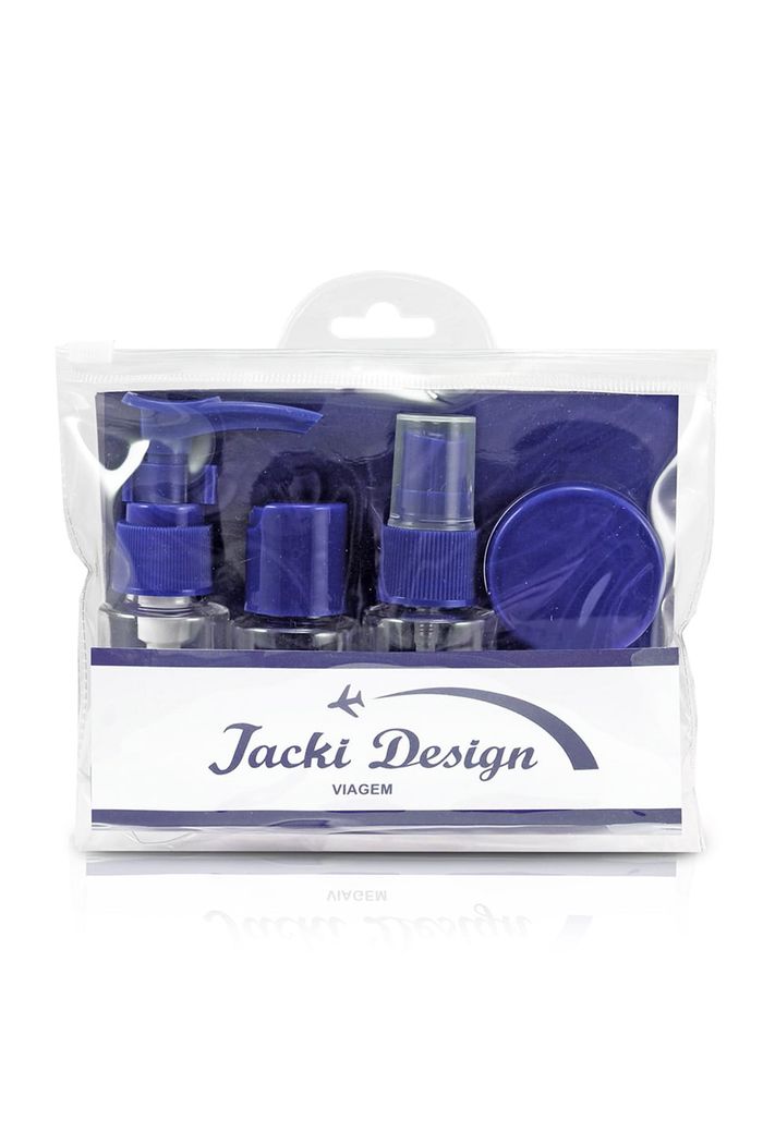 Kit de Frascos para Viagem de 7 Peças Azul