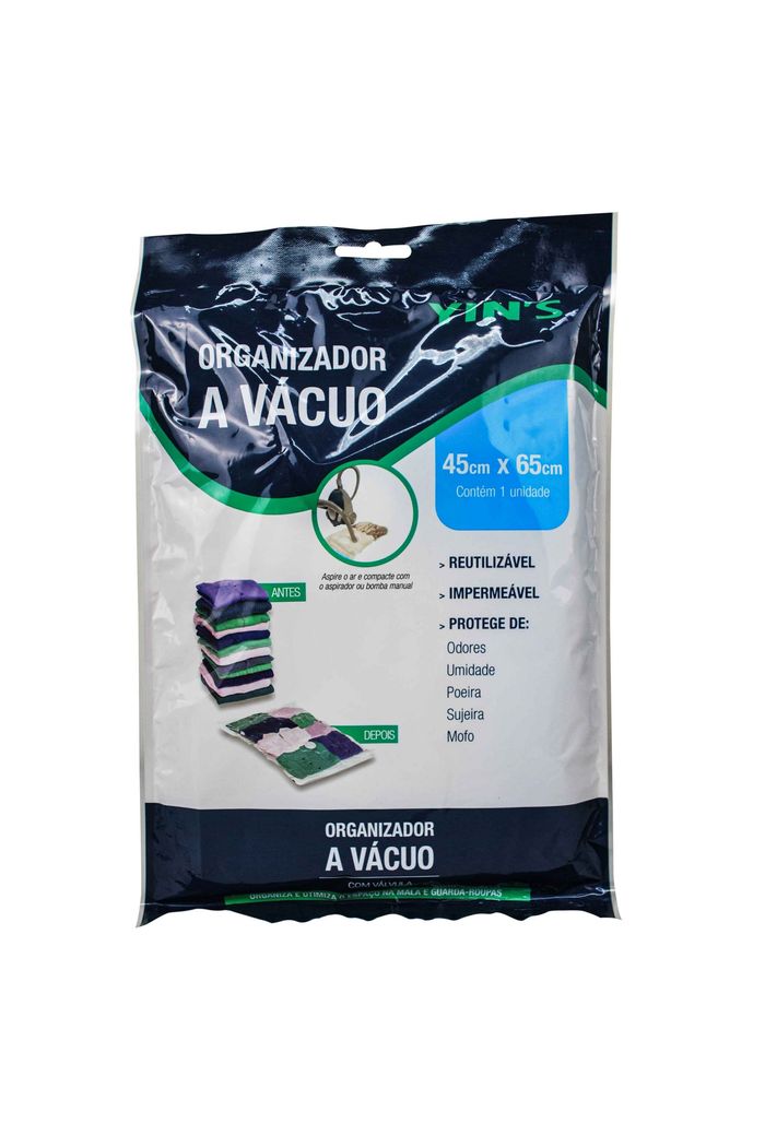 Saco Organizador de Roupa à Vácuo  45 x 65cm