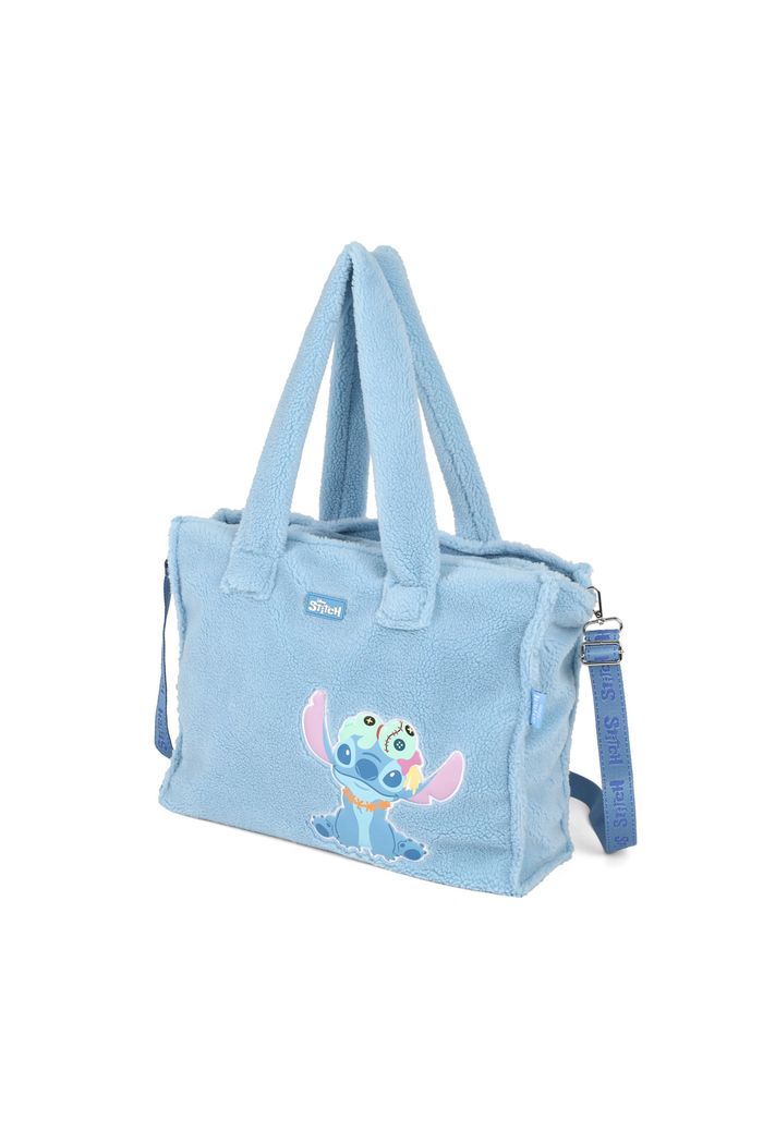 Bolsa Infantil em Pelúcia Stitch & Xepa Azul