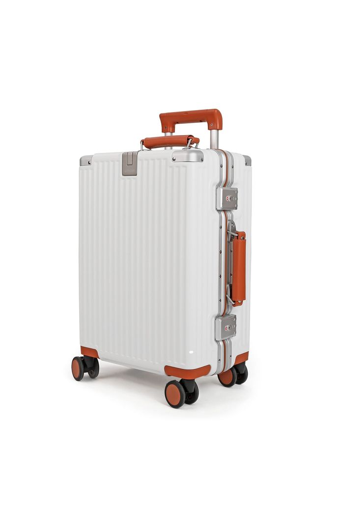 Mala de Viagem Pequena de Bordo 10 kg Policarbonato Capri Maloa Branco