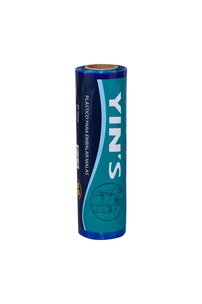 Rolo de Plastico para Embalar Malas Azul