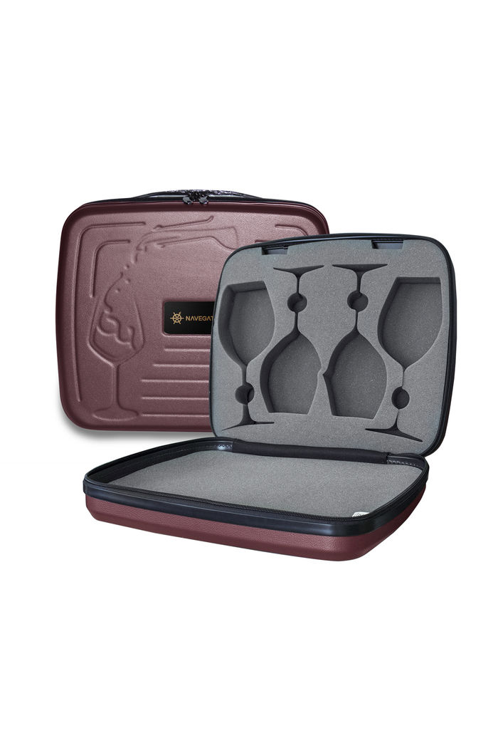 Maleta Porta Taças de Vinho para Viagem em ABS