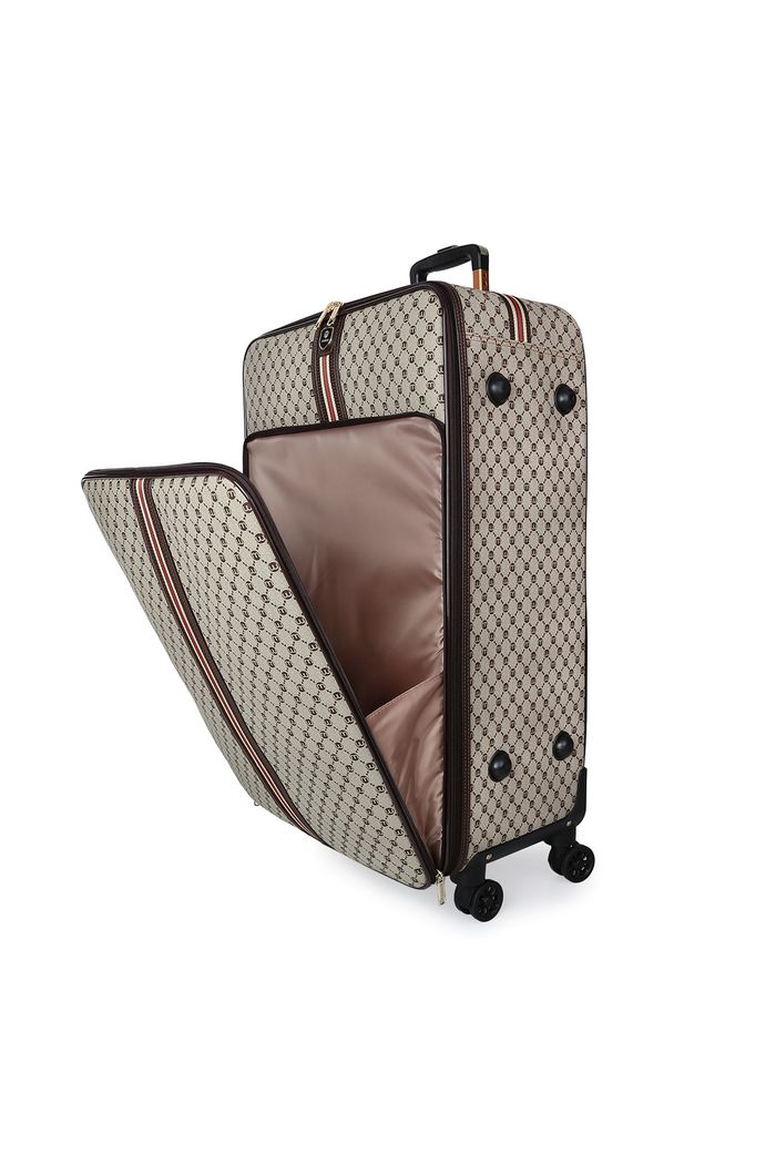 Mala de Viagem Grande 32kg PVC Amsterdam Classic Maloa Marrom