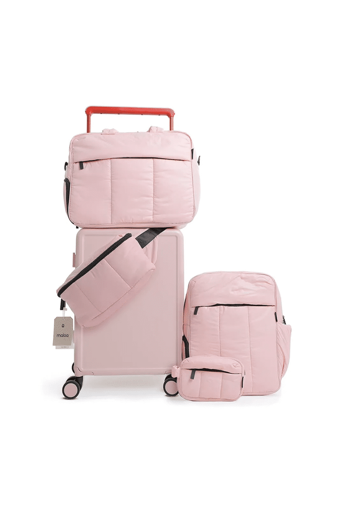 Mala de Viagem Pequena de Bordo 10 kg em Policarbonato Dinamarca Maloa e Kit Confort Bag