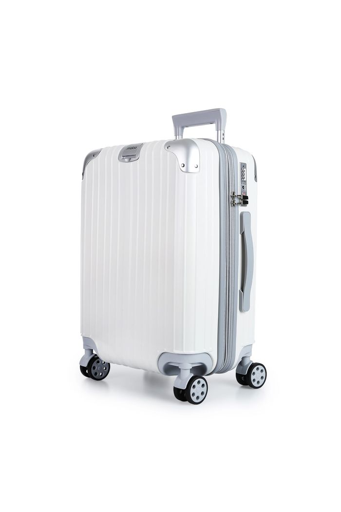 Mala de Viagem Pequena de Bordo 10kg ABS Policarbonato com Expansor Brasil Maloa Branco