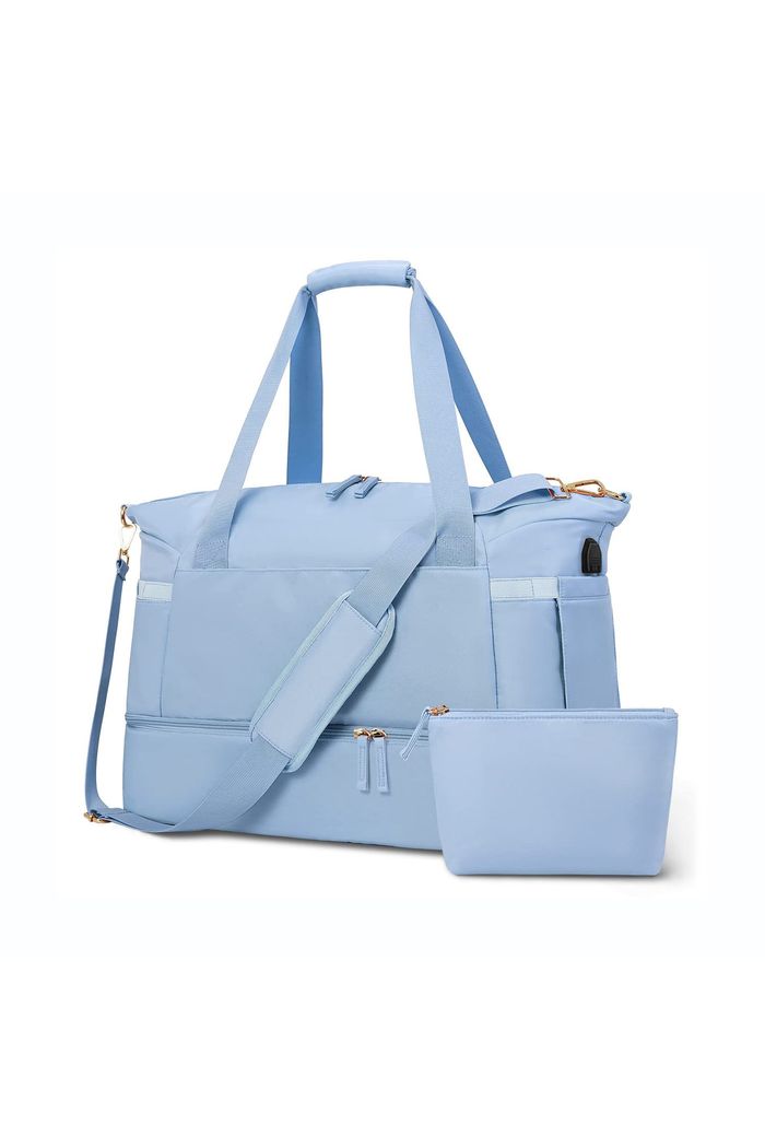 Bolsa de Viagem Multifuncional com USB Journey Azul Claro