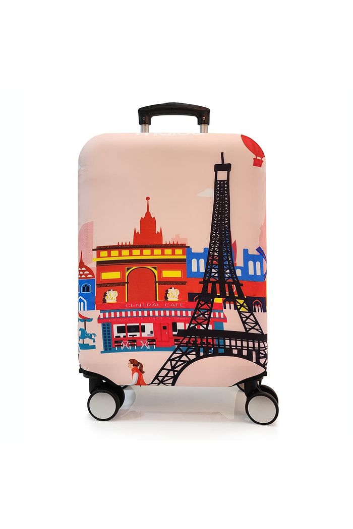 Capa de Mala Maloa Alça Tradicional Torre Eiffel Rosa