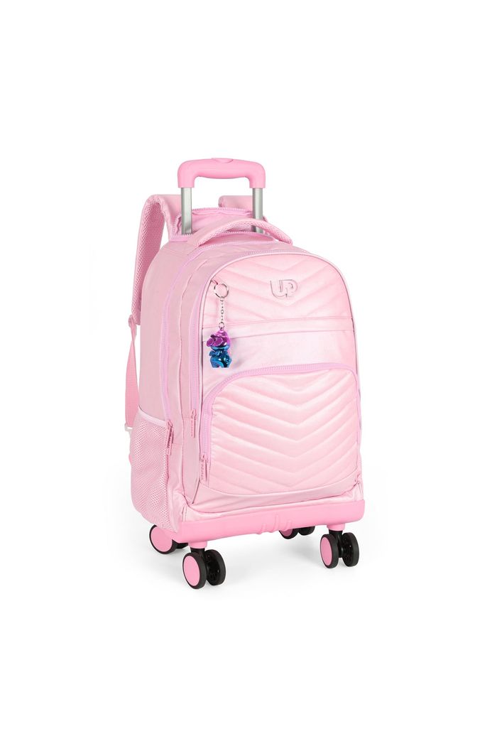 Mochilete Escolar Juvenil com Rodinhas UP4YOU Rosa