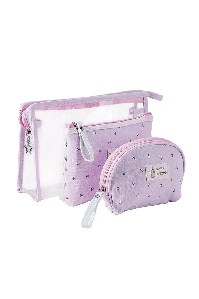 Kit Necessaire Handmade 3 Peças Roxo