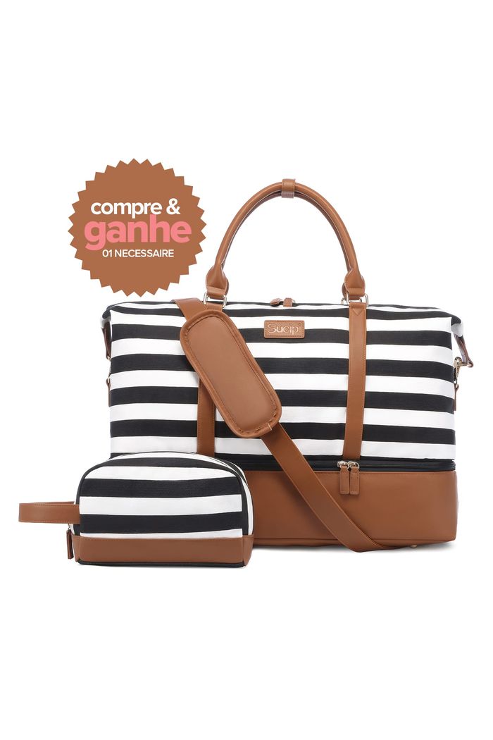 Bolsa de Viagem em Lona Weekend Listras