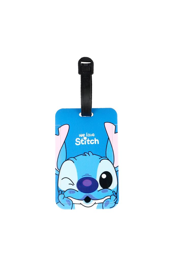 Tag Identificador de Bagagem para Malas de Viagem em ABS Stitch Piscadinha Azul