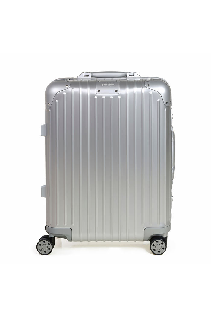 Mala de Viagem Pequena de Bordo 10 kg em Aluminio Dubai Maloa Prata