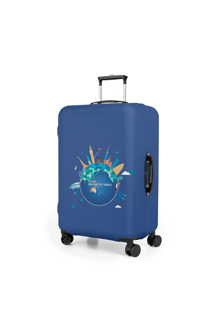 Capa de Mala Maloa Alça Tradicional Around The World Azul