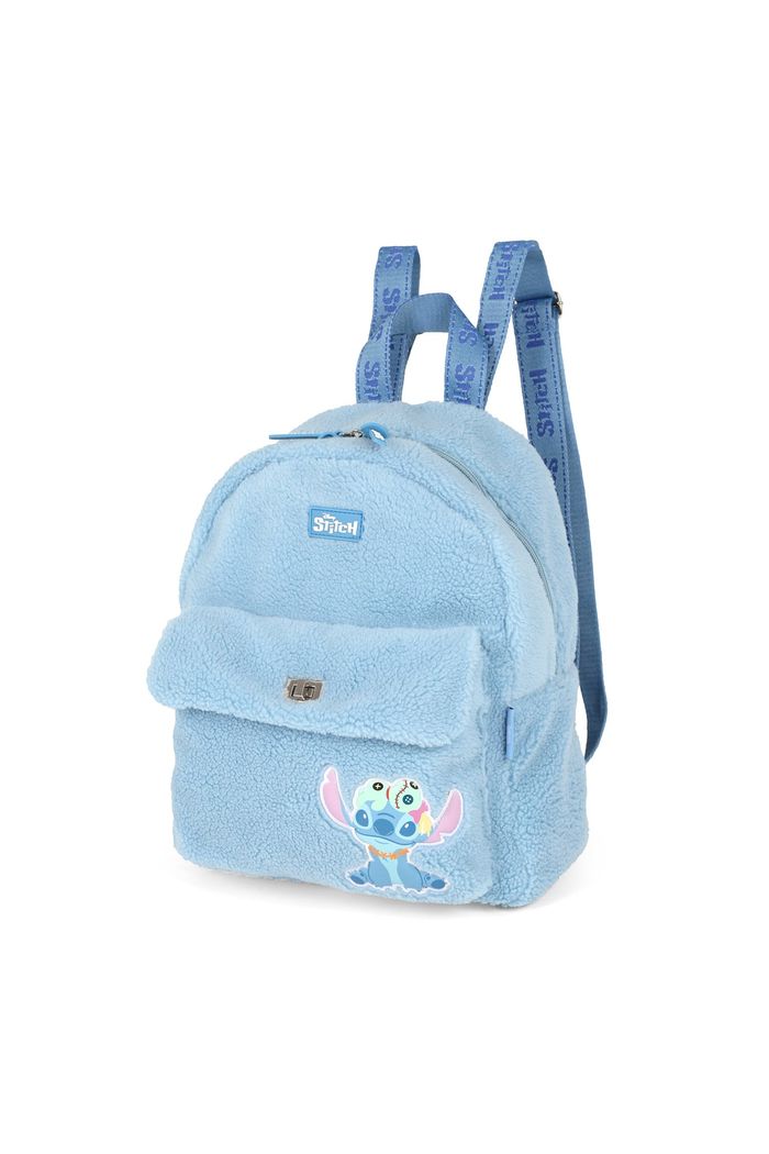 Mochila Infantil em Pelúcia Stitch & Xepa Azul