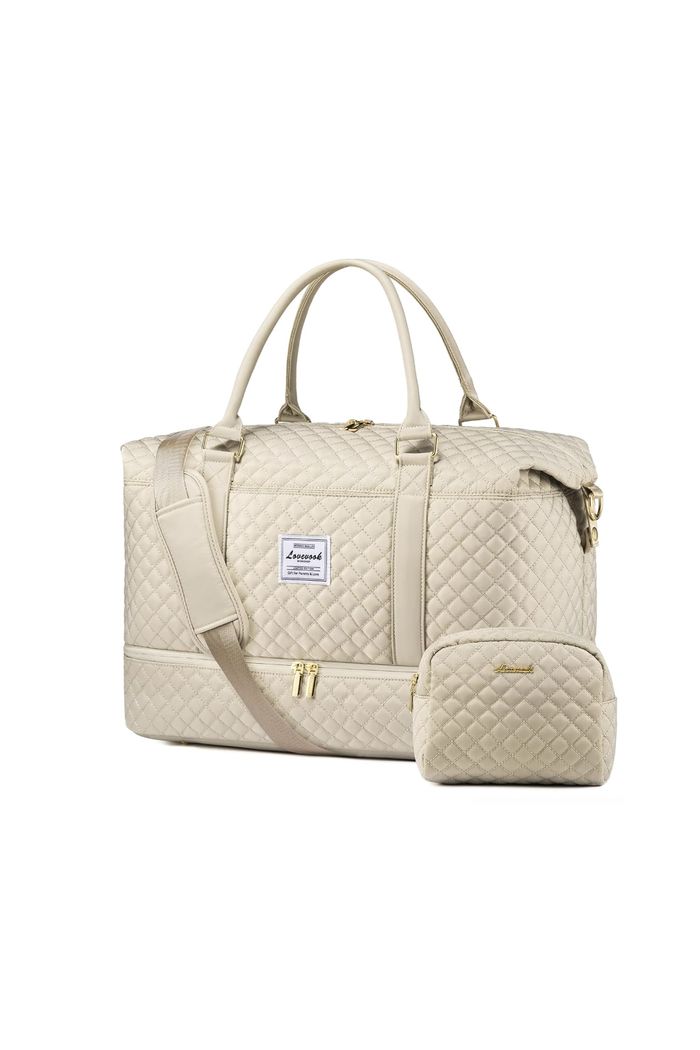 Bolsa de Viagem em Poliéster Voyage Bege