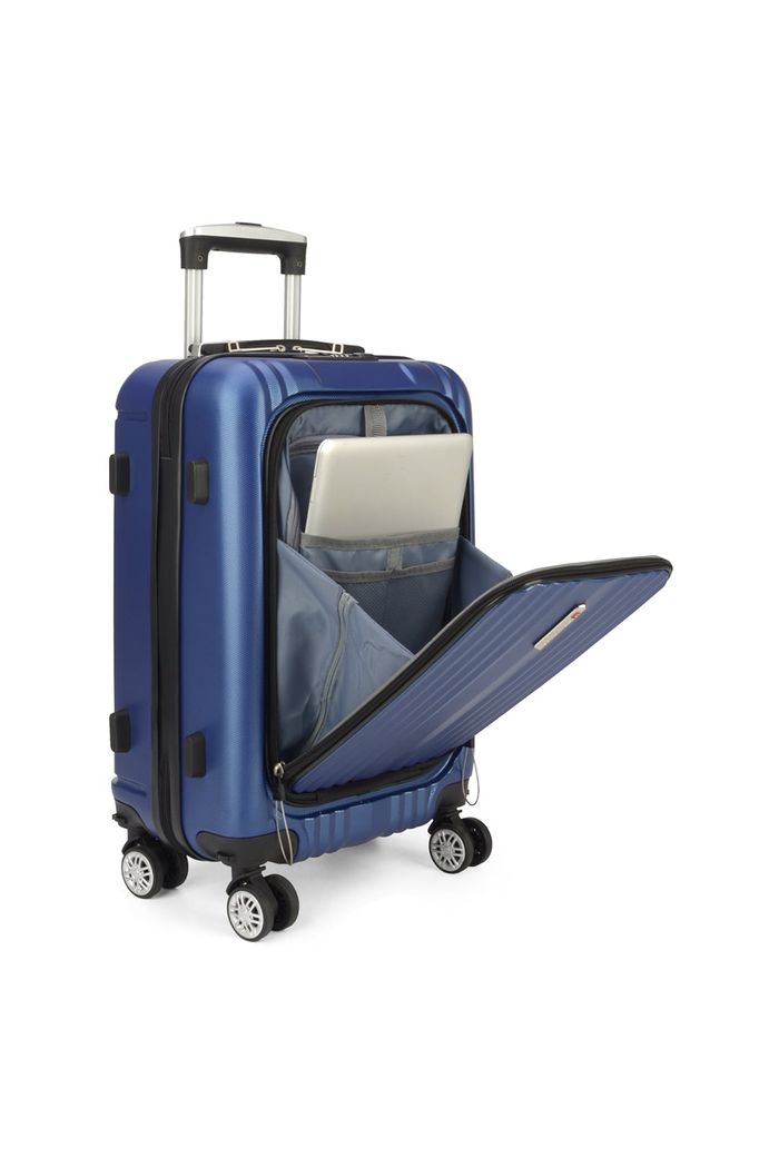 Mala de Viagem Pequena de Bordo 10kg Porta Notbook Argos Azul