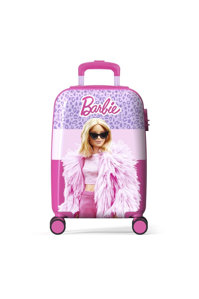 Mala de Viagem Pequena de Bordo Infantil em Policarbonato Barbie Pink