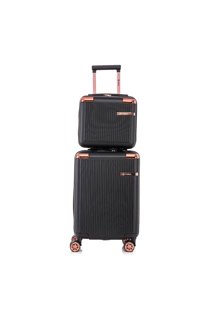 Conjunto de Mala Grande 32kg e Frasqueira Croácia Maloa Preta