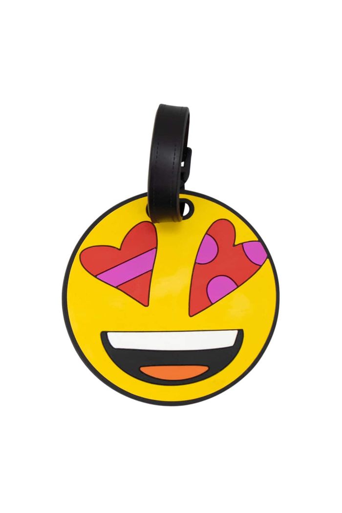 Tag Identificador de Bagagem para Malas de Viagem Emoji By Romero Smile Coração