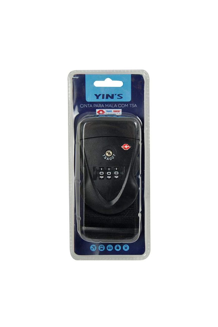 Cinta para Mala com TSA Preto