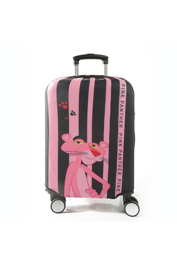Capa de Mala Maloa Alça Tradicional Pantera Cor de Rosa Preta com Listras