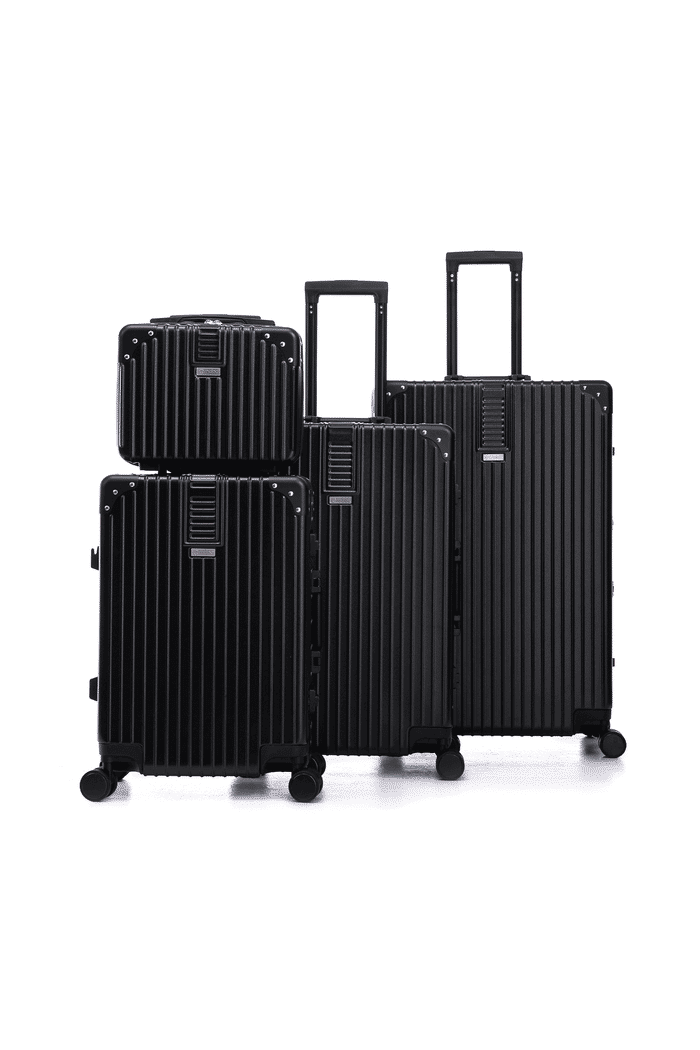 Kit de Viagem com 3 Peças e Frasqueira ABS Policarbonato Toronto Maloa Preto